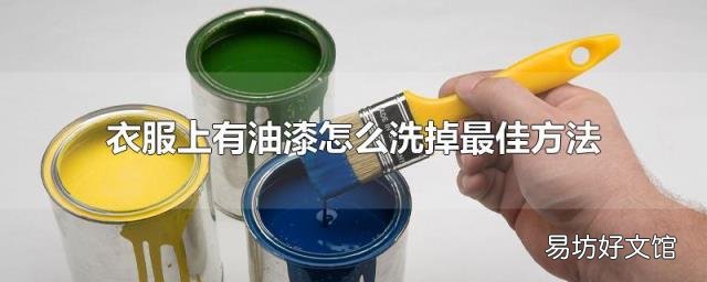 衣服上有油漆怎么洗掉最佳方法