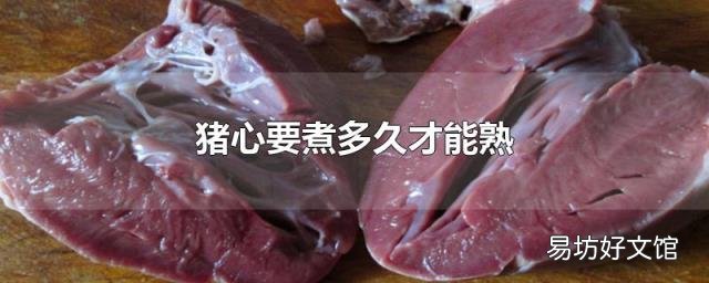 猪心要煮多久才能熟
