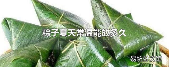 粽子夏天常温能放多久