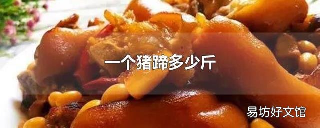 一个猪蹄多少斤