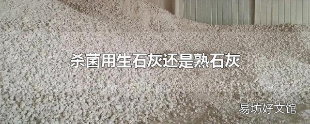 杀菌用生石灰还是熟石灰