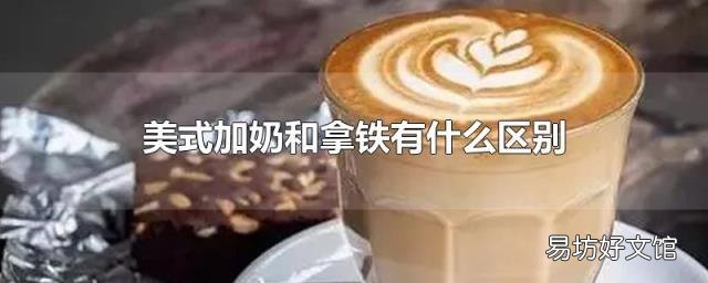 美式加奶和拿铁有什么区别