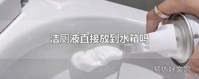 洁厕液直接放到水箱吗