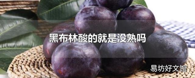 黑布林酸的就是没熟吗