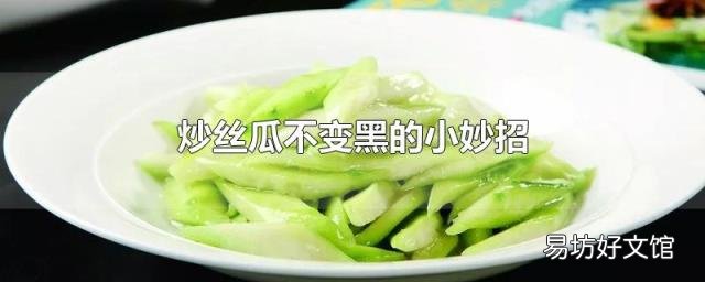 炒丝瓜不变黑的小妙招