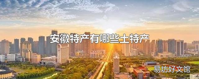 安徽特产有哪些土特产