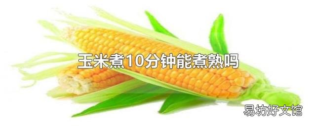 玉米煮10分钟能煮熟吗