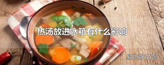 热汤放进冰箱有什么影响