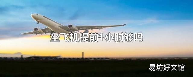 坐飞机提前1小时够吗
