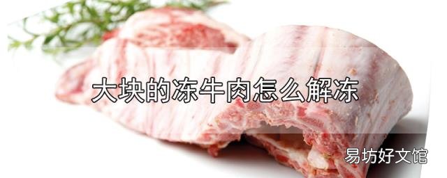 大块的冻牛肉怎么解冻