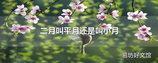 二月叫平月还是叫小月