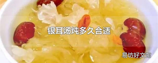 银耳汤炖多久合适