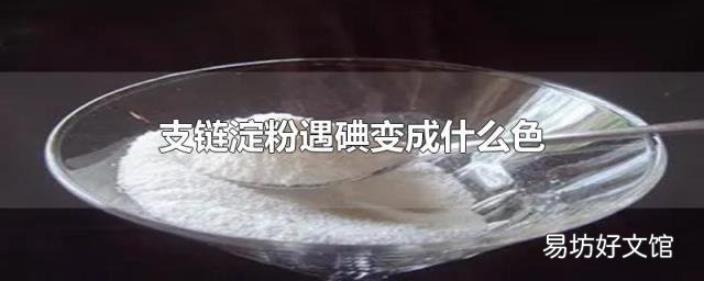 支链淀粉遇碘变成什么色