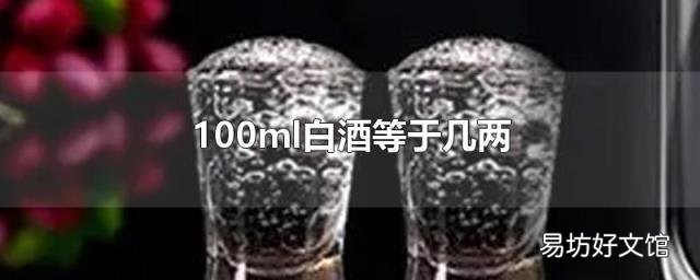 100ml白酒等于几两