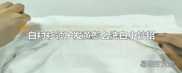 白衬衫领子发黄怎么洗白小妙招