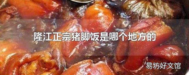 隆江正宗猪脚饭是哪个地方的