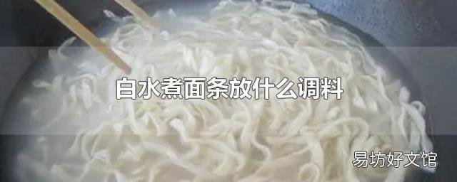 白水煮面条放什么调料