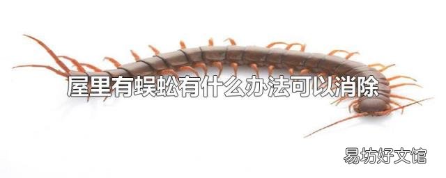 屋里有蜈蚣有什么办法可以消除