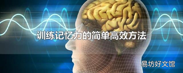 训练记忆力的简单高效方法