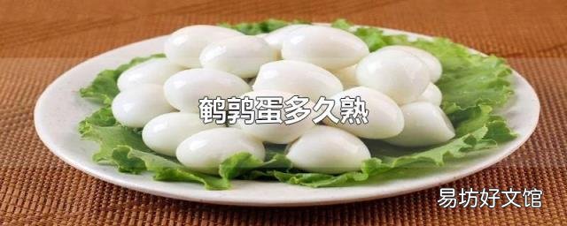 鹌鹑蛋多久熟