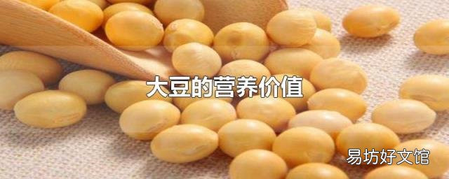 大豆的营养价值