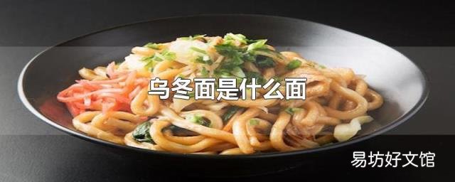 乌冬面是什么面