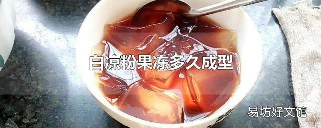 白凉粉果冻多久成型
