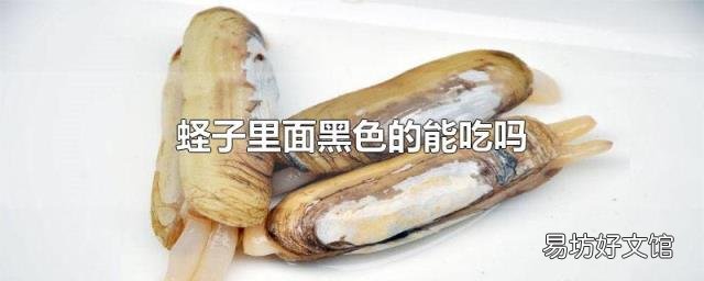 蛏子里面黑色的能吃吗