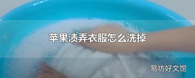 苹果渍弄衣服怎么洗掉