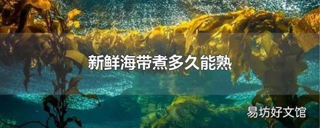 新鲜海带煮多久能熟