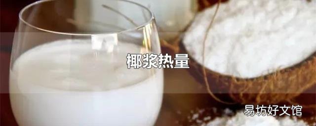 椰浆热量