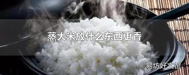 蒸大米放什么东西更香