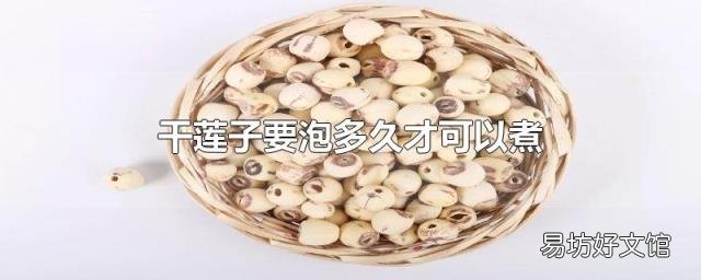 干莲子要泡多久才可以煮
