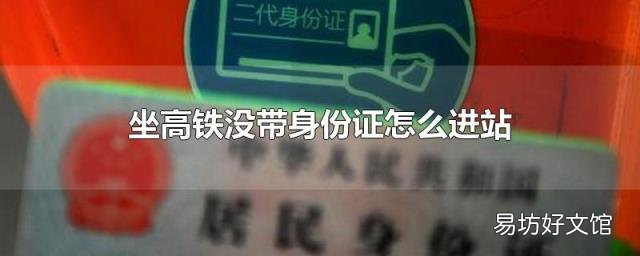 坐高铁没带身份证怎么进站