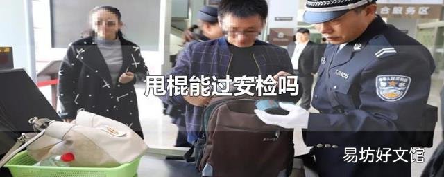 甩棍能过安检吗