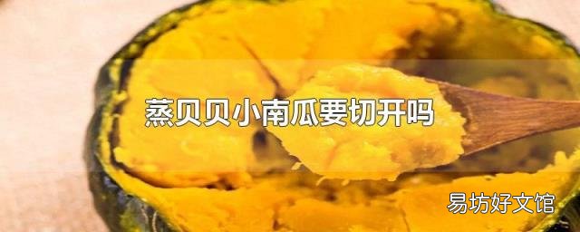 蒸贝贝小南瓜要切开吗