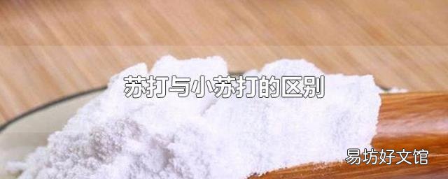 苏打与小苏打的区别