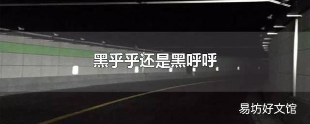 黑乎乎还是黑呼呼