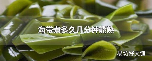 海带煮多久几分钟能熟