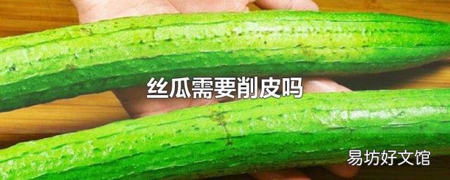 丝瓜需要削皮吗