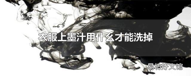 衣服上墨汁用什么才能洗掉