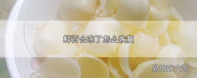 鲜百合冻了怎么恢复
